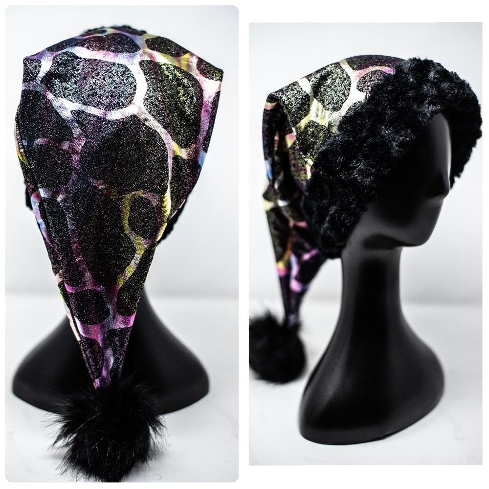 KÖLEKTIV KOUTURE: Acid Sunset Metallic Santa Hat